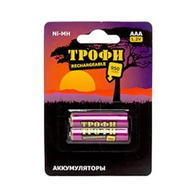 Батарейка аккумуляторная Трофи HR03-2BL 950mAh Green Power никель-металлгидридный