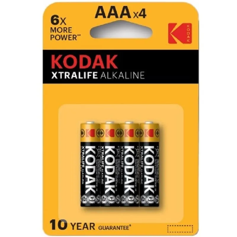 Батарейка Kodak алкалиновая LR03-4BL XTRALIFE Alkaline