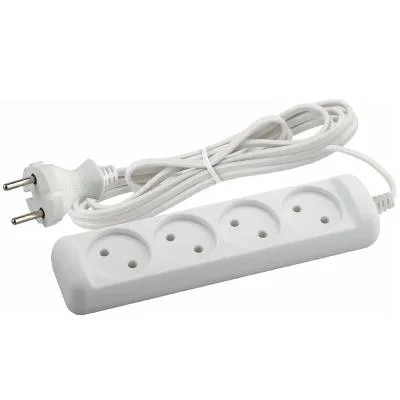 Удлинитель ЭРА UX-4-3m без зазeмления 4 гнезда 3метра 6A ШВВП 2х0,75мм2