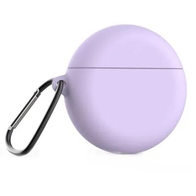 Чехол для наушников HUAWEI FreeBuds 3 с карабином силикон сиреневый