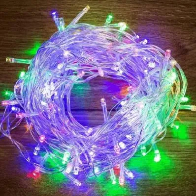 Гирлянда светодиодная 10 м провод прозрачный LED-80 220V Твинкл Лайт RGB NEON-NIGHT 303-189