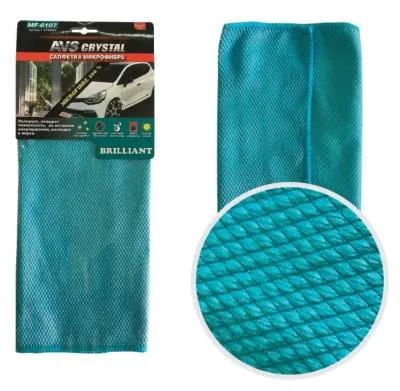 Салфетка микрофибра сверхплотная для чистки стекол AVS MF-6107 (35х40см) (1шт)