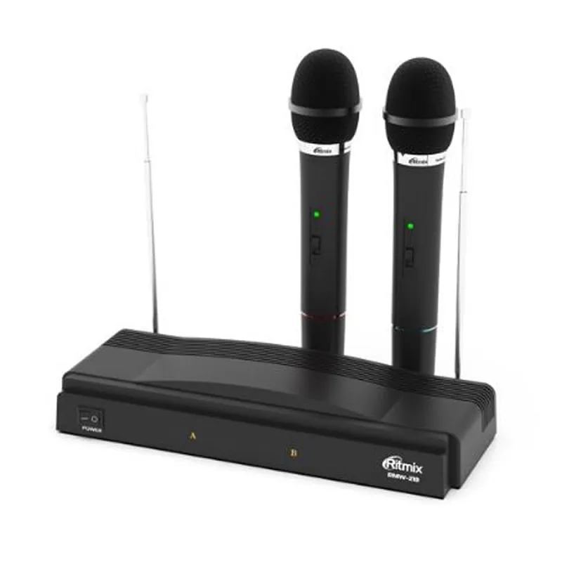 Беспроводная микрофонная система Ritmix RWM-210 черный