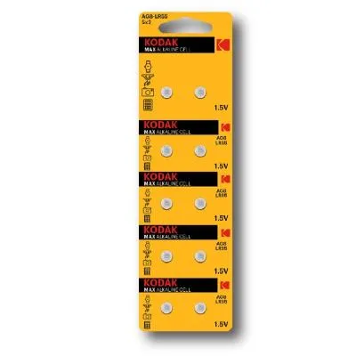 Батарейка Kodak алкалиновая AG8 (391) LR1120, LR55 (KAG8-10) Max