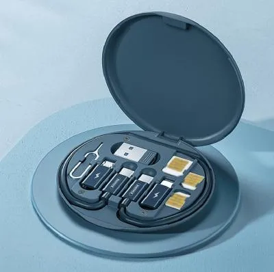 Многофункциональный набор переходников адаптеров Remax RC-190 60W синий