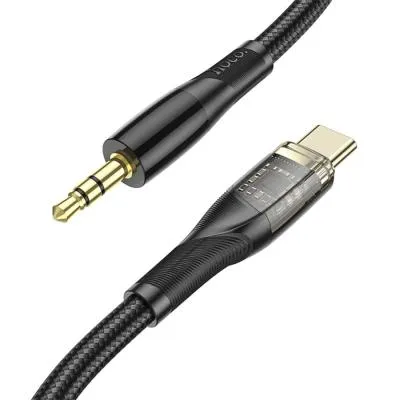 Кабель Aux Jack 3.5 - Type-C USB-C HOCO UPA25 1м черный