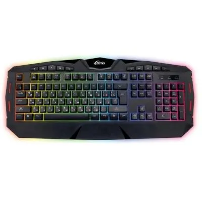 Клавиатура проводная Ritmix RKB-555BL подсветка, черная