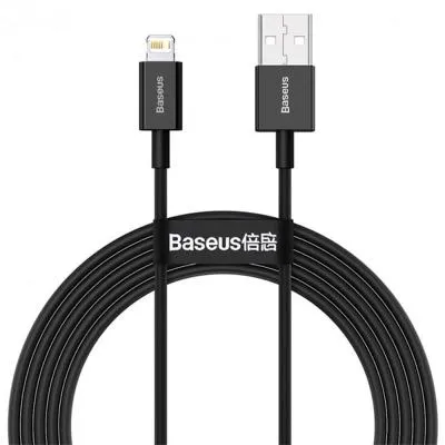 Кабель для зарядки iphone Lightning Baseus Superior CALYS-C01 2.4A 2м черный