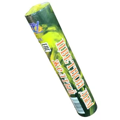 Цветной дым Happy Family FPS003 фонтан 120 сек желтый