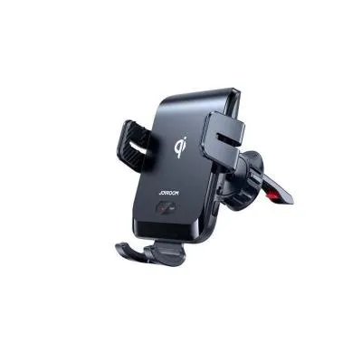 Автомобильный держатель для телефона Joyroom JR-ZS214 с беспроводной зарядкой+датчик приближения 15W в решетку вентиляции черный