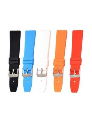 Универсальный ремешок для часов 20мм силиконовый застежка пряжка белый