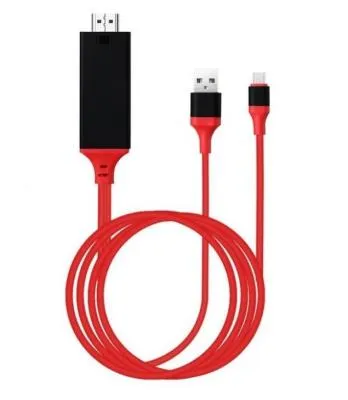 Кабель HDTV Type-C - HDMI Ealdom ET-WS8C красный с черным