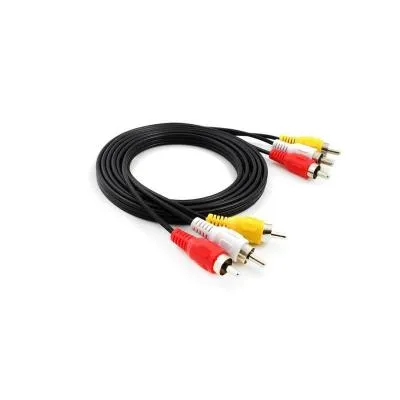 Кабель аудио-видео Atcom AT1004 3RCA - 3RCA 3 m черный