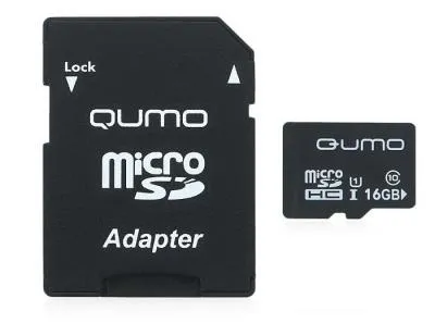 Карта памяти QUMO MicroSDHC Class 10 UHS-1 3.0 90MB/s 16Gb