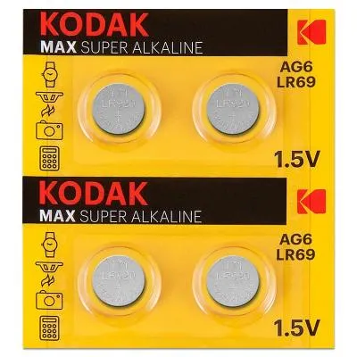 Батарейка Kodak алкалиновая AG6 (370) LR920, LR69 (KAG6-10) Max