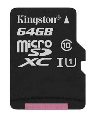 Карта памяти Kingston Micro SDXC Class 10 UHC-I A1 Canvas Select Plus 100MB/s 64Gb без адаптера