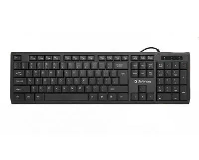 Клавиатура проводная DEFENDER OfficeMate SM-820 RU полноразмерная черная