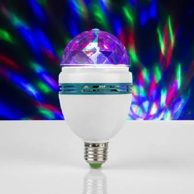 Лампа хрустальный шар, d=8 см. эффект зеркального шара 17х8х8 V220, тип цоколя Е27