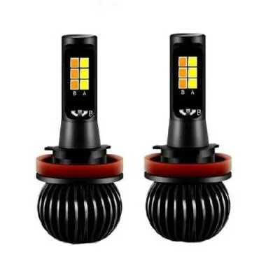 LED лампы X5 H3 BiColor ( желтый+белый)