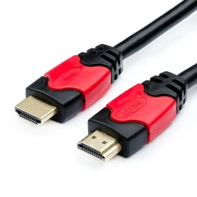 Кабель HDMI - HDMI 3м Atcom AT4947 ver 1.4 Red/Gold черный