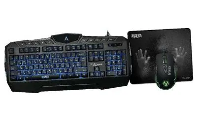 Набор проводной игровой Qumo Aftershock K52/M68 клавиатура 104+10 клавиш+мышь, подсветка