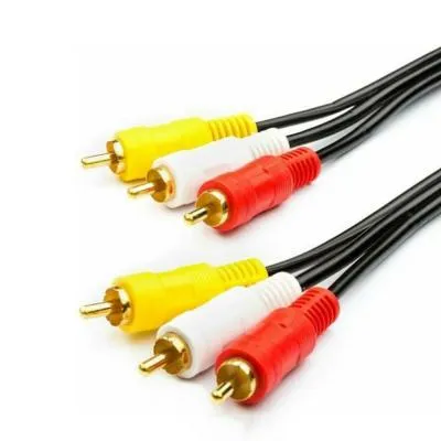 Кабель аудио-видео Atcom AT1002 3RCA - 3RCA 1 m черный
