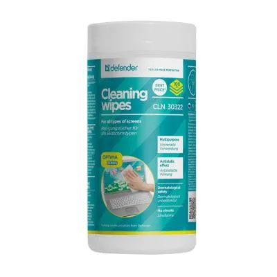 Салфетки для поверхностей CLN 30322 Optima 100 шт, туба DEFENDER