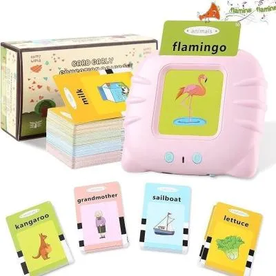 Планшет развивающий интерактивный Английский для детей, 112 двухсторонних карточек, 300mAh розовый