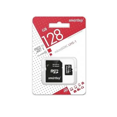 Карта памяти Smartbuy MicroSDXC Class 10 U3 UHS-I 80MB/s 128Gb