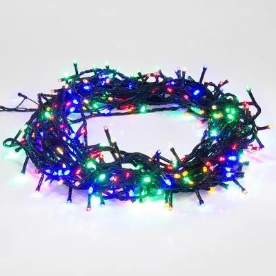 Гирлянда светодиодная 12 м провод черный LED-120 RGB универсальная с контроллером NEON-NIGHT 303-105