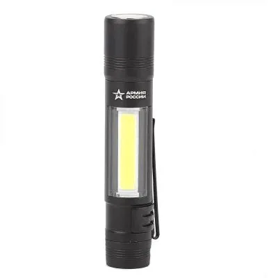 Фонарь Армия России MB-702 универсальный Сапер, СОВ 1.5Вт, 3 отвертки, магнит, клипса, блистер