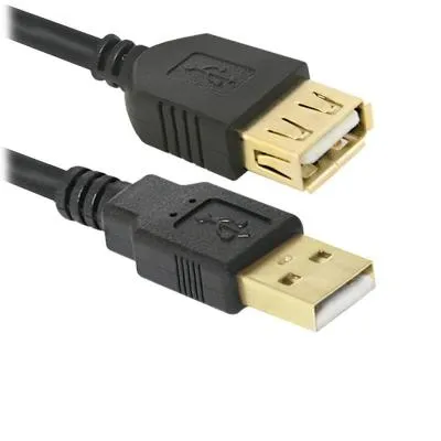 Кабель удлинитель USB AM-AF DEFENDER USB02-06PRO 1.8м черный