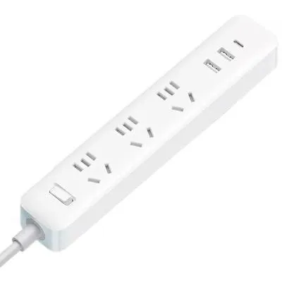 Сетевой фильтр Xiaomi Mi Power Strip 2A1C 3 гнезда AU (КИТАЙ) + 2USB + PD Type-C 20W белый китайская вилка