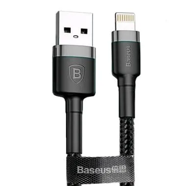 Кабель для зарядки iphone Lightning Baseus Cafule CALKLF-CG1 1.5A 2м черно-серый