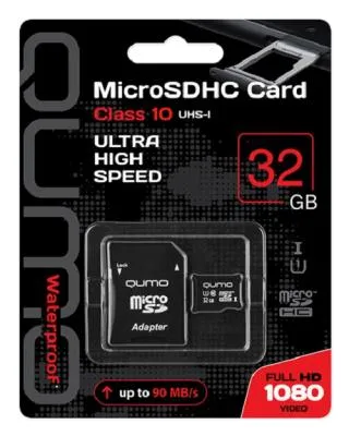 Карта памяти QUMO MicroSDHC Class 10 UHS-I 3.0 90MB/s 32Gb