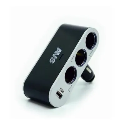 Разветвитель прикуривателя 12/24 (3 выхода+USB) CS312U AVS