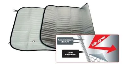 Шторка солнцезащитная на лобовое стекло AVS SH-105F-S 130x60 cm