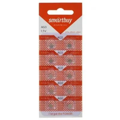 Батарейка Smartbuy алкалиновая AG0-10B (SBBB-AG0-10B) (LR63,LR521,379) часовая