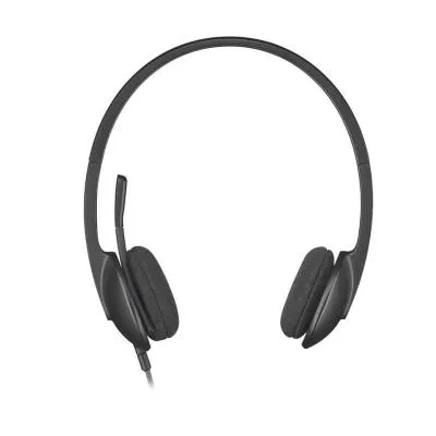 Наушники проводные накладные Logitech H340 USB-гарнитура с микрофоном черные 1.8м