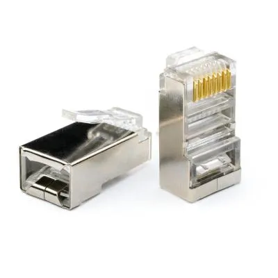 Коннектор Atcom AT10698 RJ45 FTP экранированный прозрачный пластик