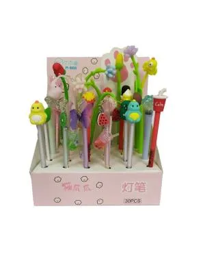 Ручка гелевая KUKI с кукурузой, силикон 0,5mm черные чернила