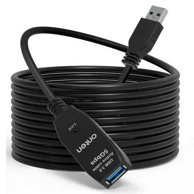 Кабель удлинитель USB AM-AF Onten OTN-US207 USB 3.0 5Gbps сверхскоростной с чипом 5м черный