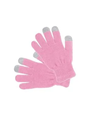 Перчатки для сенсорных экранов розовые