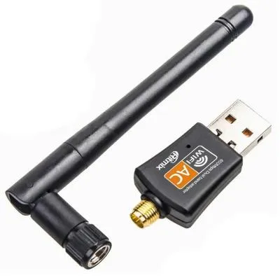 USB адаптер Wi-Fi Ritmix RWA-250 черный (USB 2.0 2.4ГГц,  5.0ГГц до 600 Мбит/с)