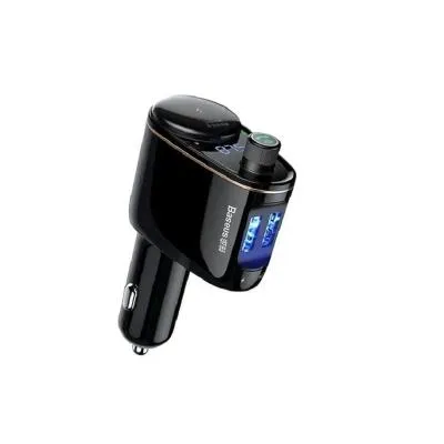 FM трансмиттер bluetooth модулятор Baseus Locomotive BT MP3 Vehicle Charger S-06 черный CCALL-RH01/C