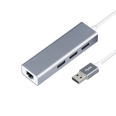 Разветвитель адаптер переходник USB HUB Хаб Onten OTN-5226 4в1 3 порта USB+RJ45 Ethernet 0.2м