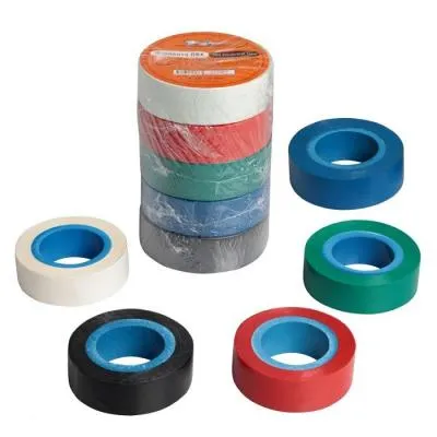 Изолента ПВХ, набор 5 шт.(син.,чёр.,кр.,зел., бел.), 19 мм*10 м AIRLINE (AIT-P-17K)