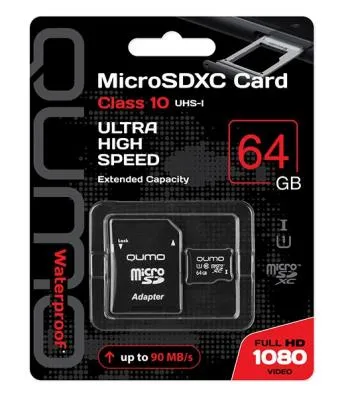Карта памяти QUMO MicroSDXC Class 10 UHS-1 3.0 64Gb 