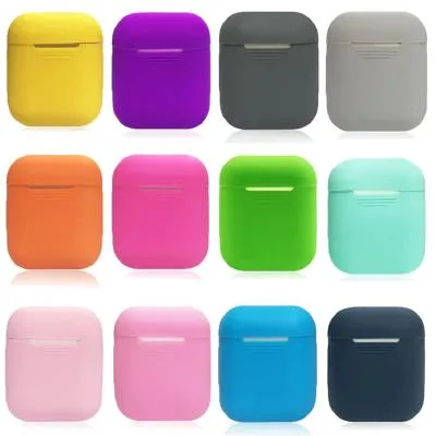 Чехол для наушников  1/2 ультратонкий силикон sky blue 