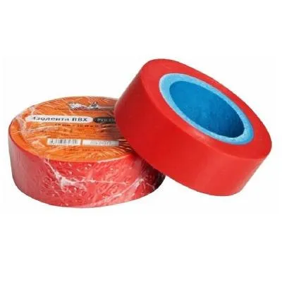 Изолента ПВХ, красная, 19 мм*10 м AIRLINE (AIT-P-12)